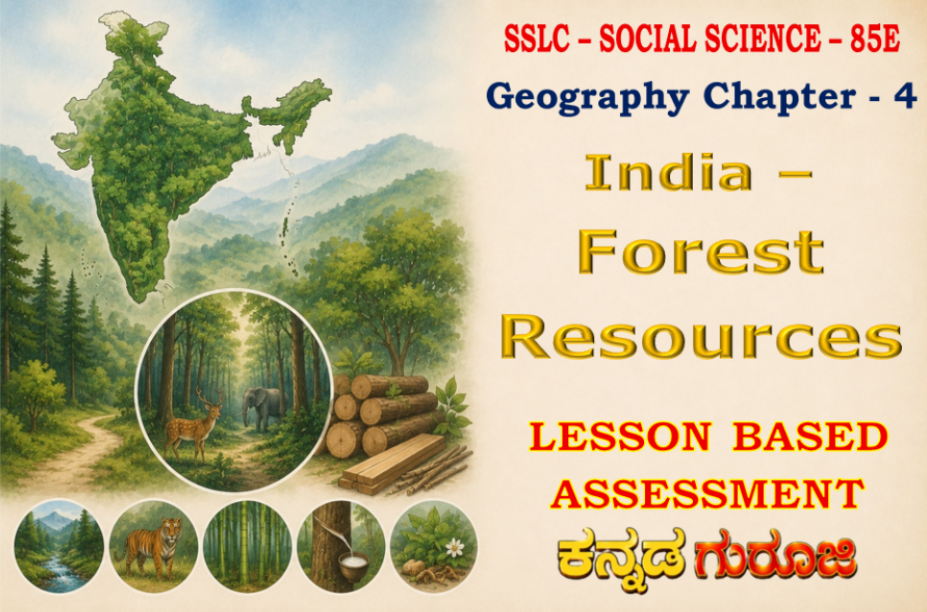 Karnataka - SSLC - Social Science - India - Forest Resources | SSLC Geography Chapter 4 | LBA Notes & Study Guide